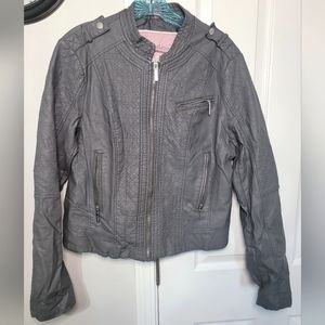 Faux Leather Moto City Jacket By Bernardo XL